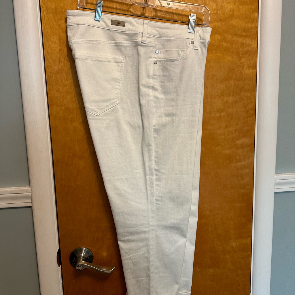 White Cuffed Jeans